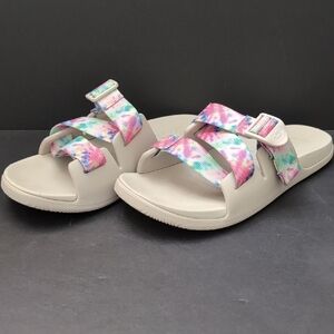 Chaco Chillos Women's Tie Die, Adjustable Slide Sandals , Size 10-W.